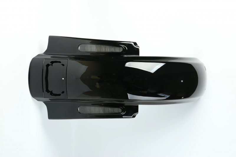Black No Cut Out With CVO Lights for 2009-2017  Touring Motorcycle Models Rear Fender
